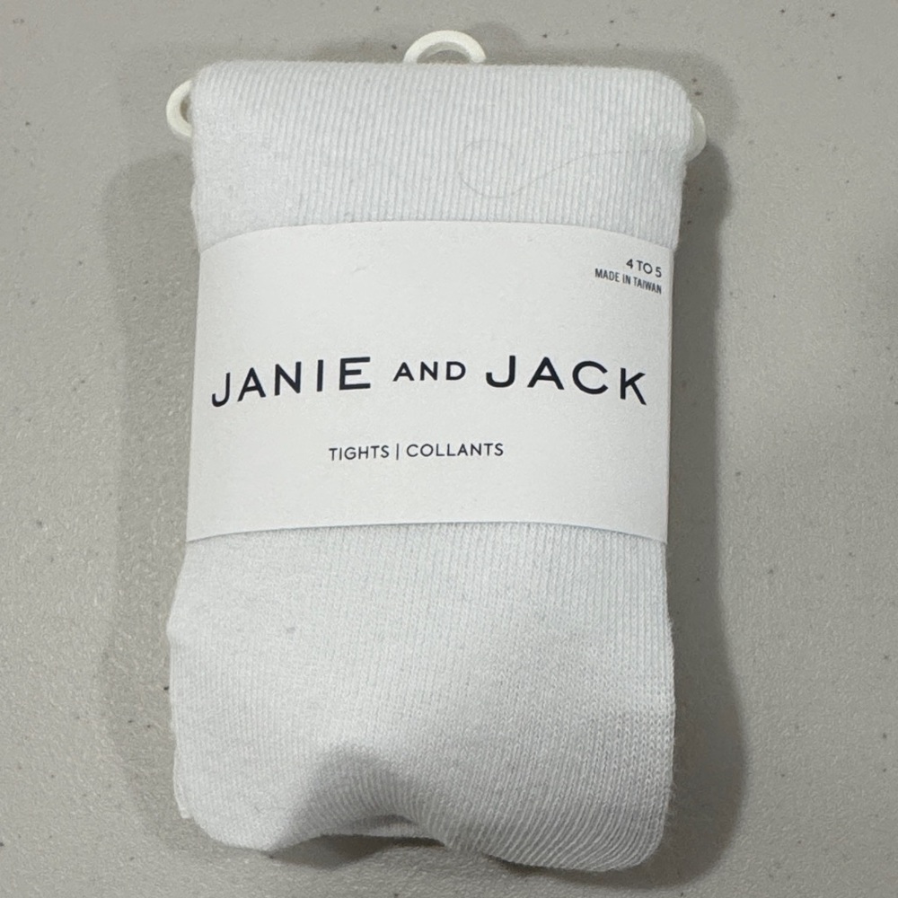 Janie and Jack Men's White Tights